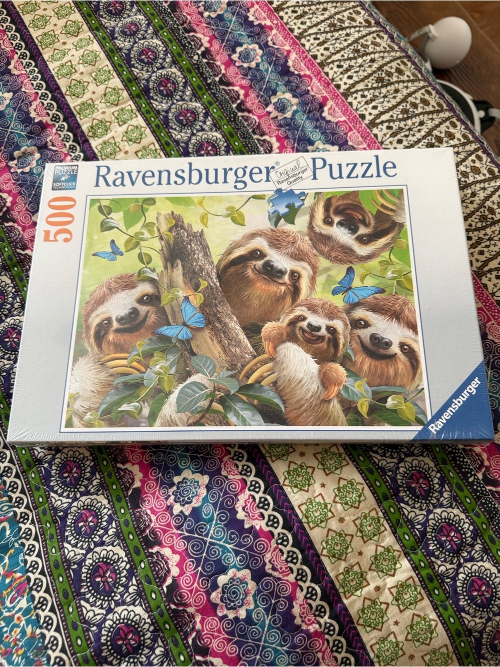 Ravensburger Sloth Family Puzzle with Blue Butterflies